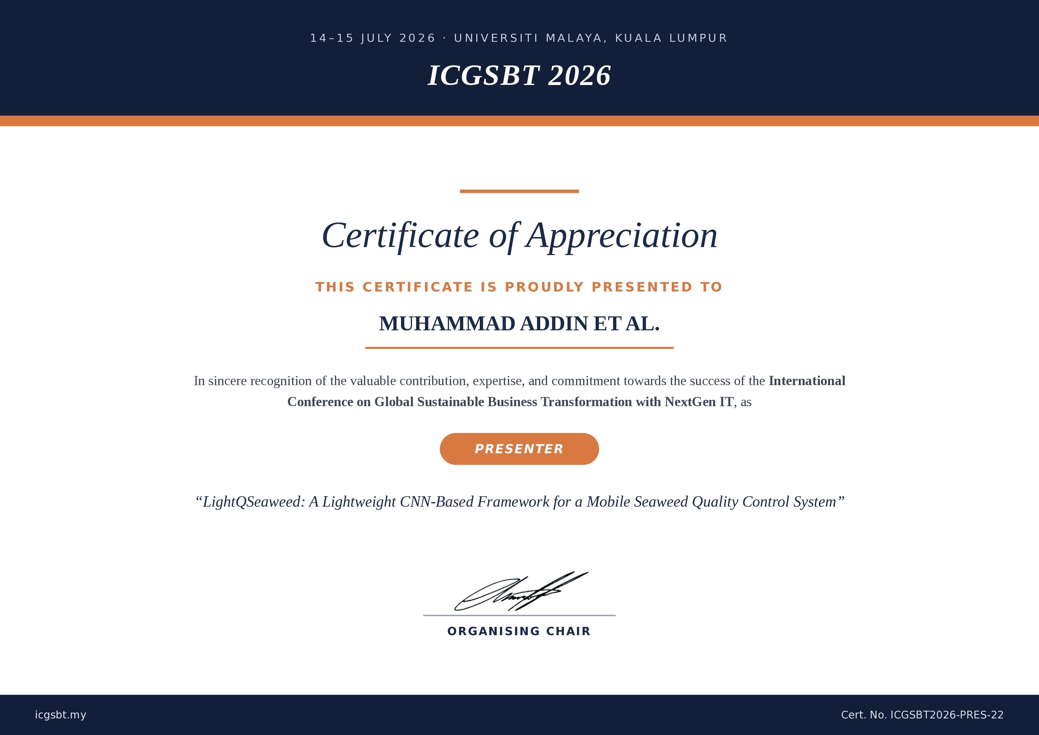 Certificate 22
