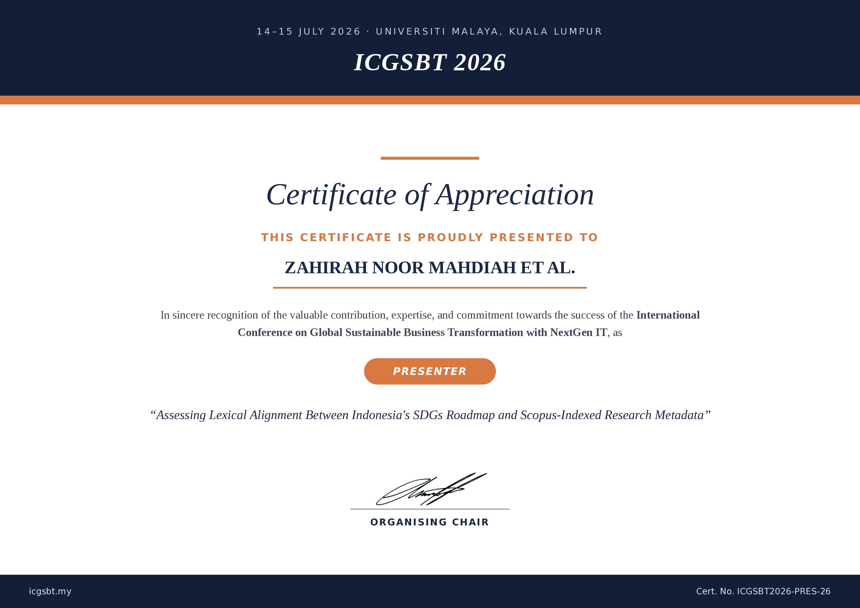 Certificate 26