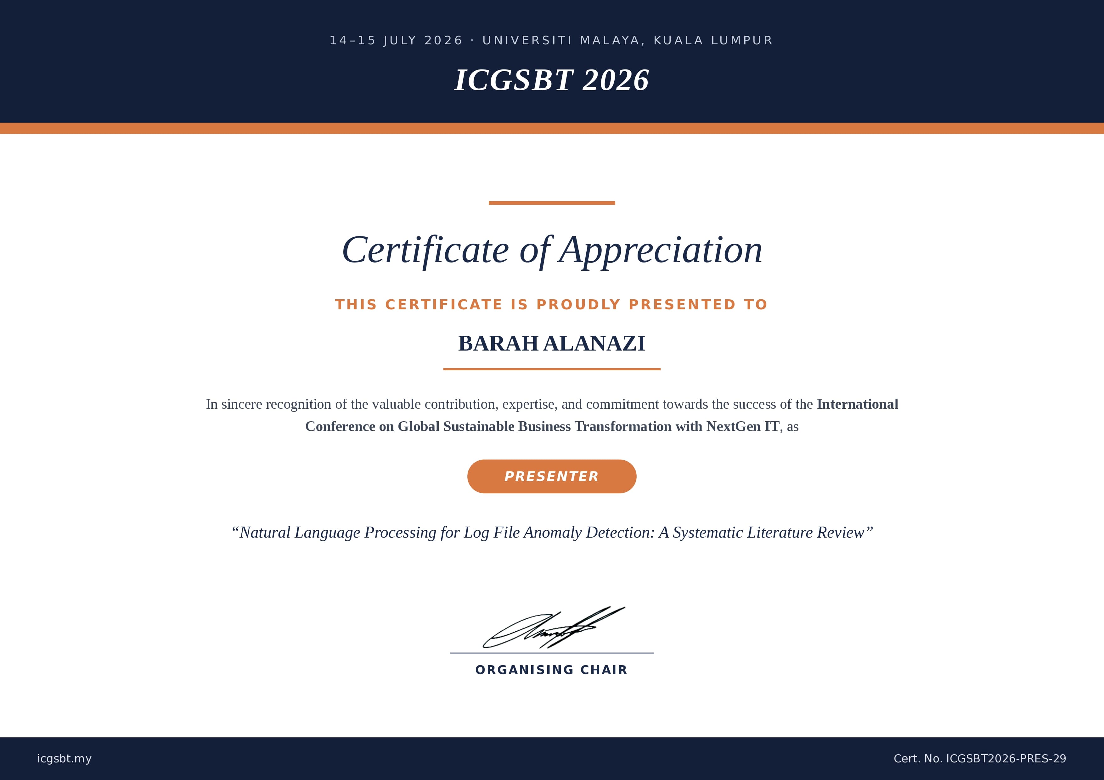 Certificate 29